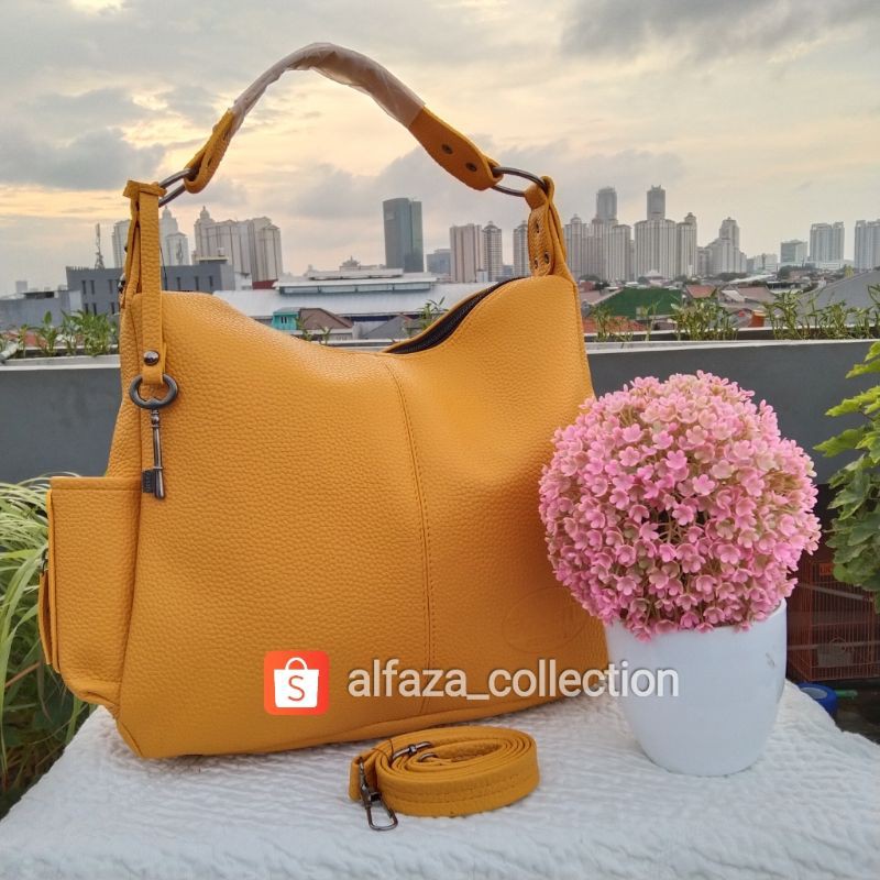 Tas Wanita Tote Kulit Jeruk Jumbo Tas Hobo Wanita ukuran P32xT26xL10