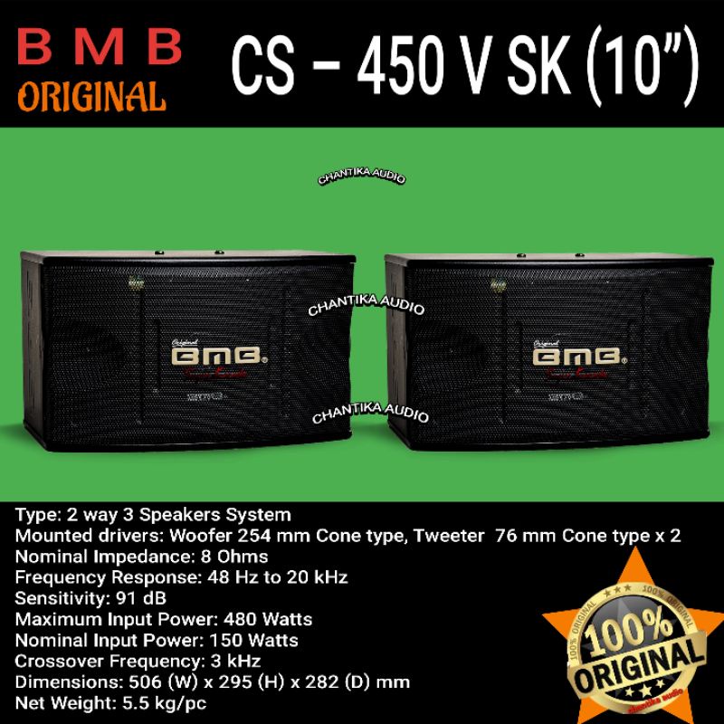 Bmb CS – 450 V SK (10”) Speaker karaoke speaker original speaker 10 inch speaker pasif 10 inch home 