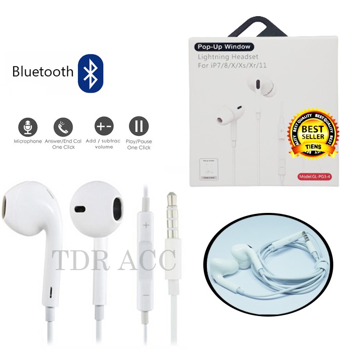 HEADSET - HANDSFREE - EARPHONE IPHON KUALITAS BAGUS TERLARIS