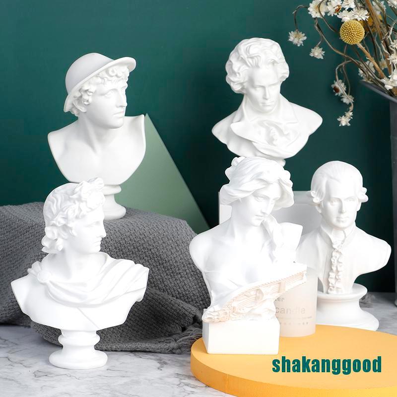  Patung  Gypsum Beethoven Mozart Ukuran 15cm Untuk  Dekorasi  