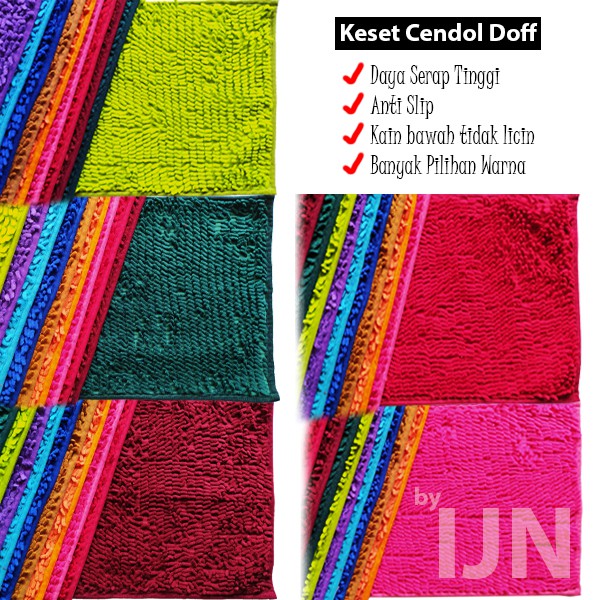 Keset Kesed Kaki Cendol Microfiber Tebal Kamar Mandi Dapur Anti Slip Anti Licin Murah (Cendol Doff)