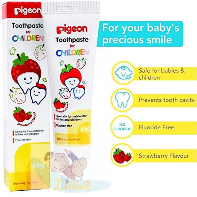 Pigeon Children Toothpaste Orange 45g 45 g - Pasta Gigi Anak Odol