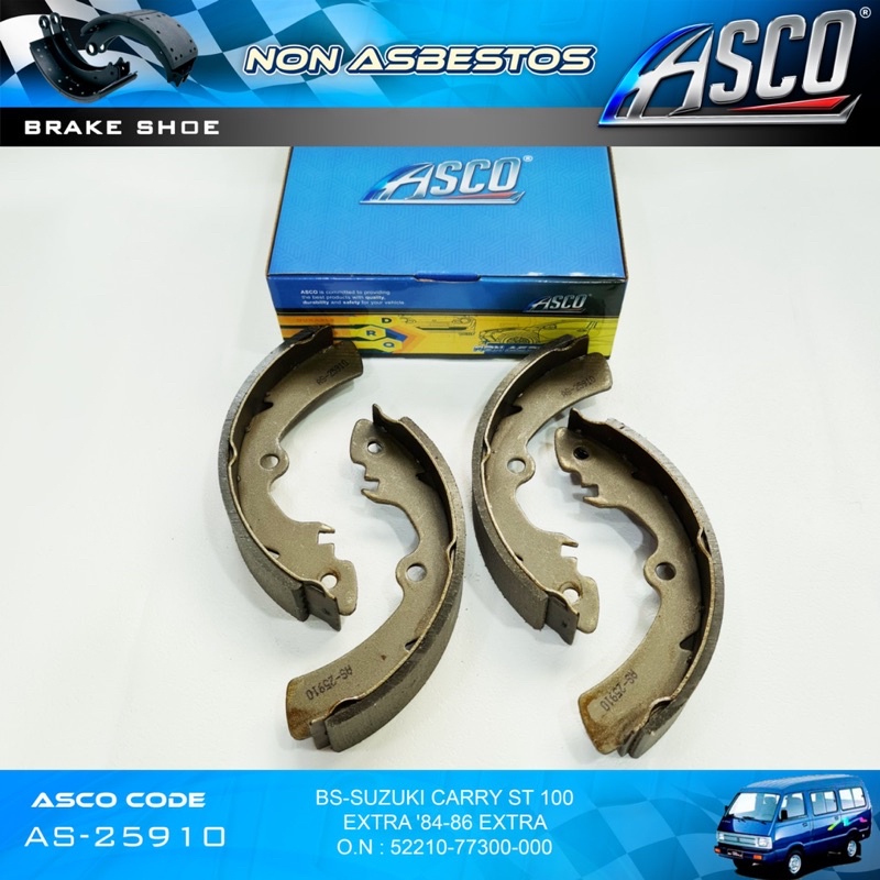 Brake Shoe Set / Kampas Rem Belakang Suzuki Carry ST100 ASCO AS-25910