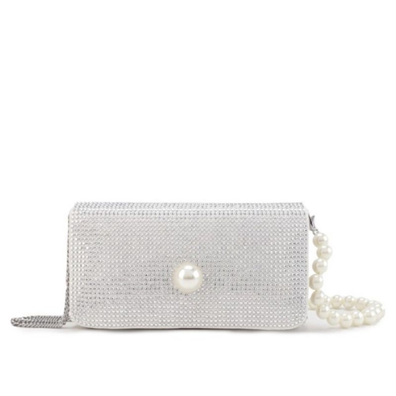 London Berry By Huer Calyla Rhinestone Embellished Sling Bag