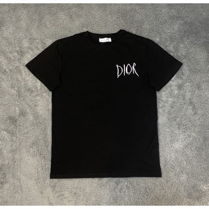 Promo kaos dior classic black tshirt dior Limited