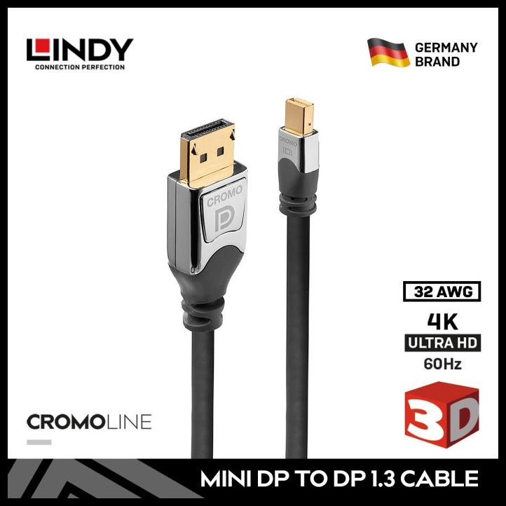 Lindy 36311 1M Kabel Mini Displayport To Display Port Cable