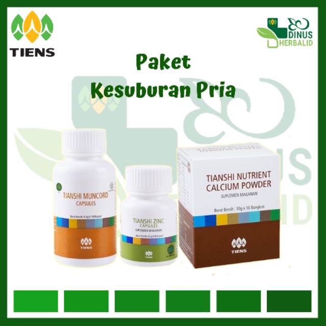 Vitalitas / Stamina / Kesuburan Pria Tiens - 1 Muncord 1 Zinc 1 Vitaline