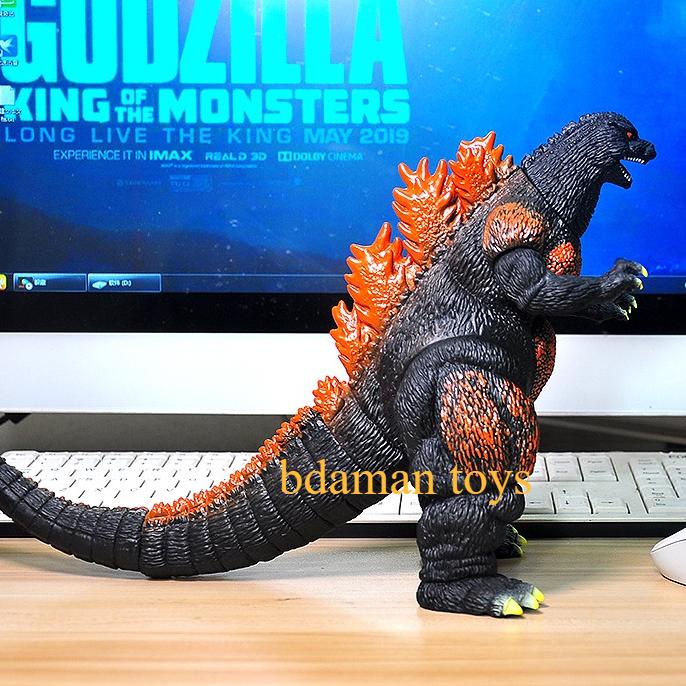 RO3✪ Godzilla Movie Monster Series Burning Godzilla Vinyl Figure/ Gozila Api /mainan Godzilla Harga