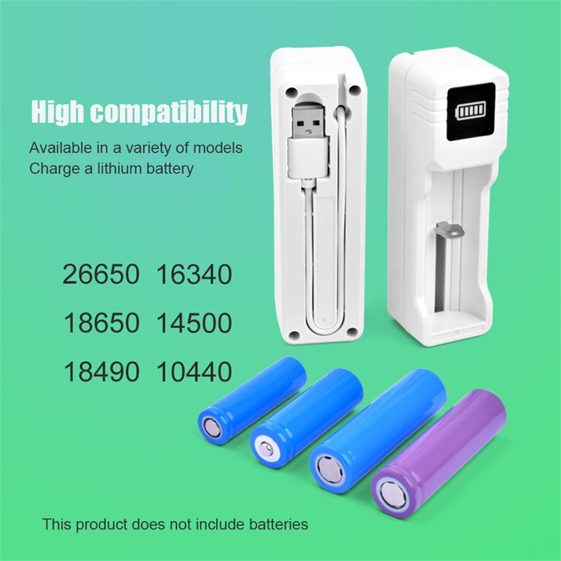 Tk Charger Baterai Li-Ion 18650 1 Slot Fast Charging