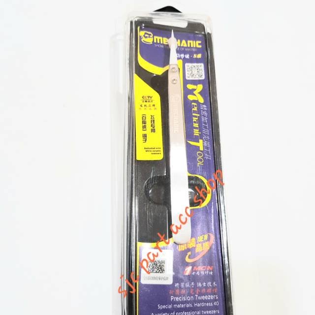 PINSET KERAMIK CERAMIC TWEEZER STAINLESS MECHANIC WHITE LURUS