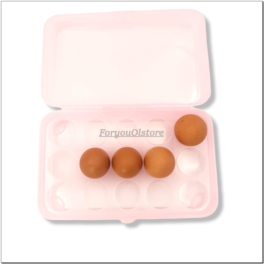 Tempat Telur Isi 15 Sekat /Kotak Telor/ Egg Storage Box/ Penyimpanan Telur/ Tempat Menyimpan Telur