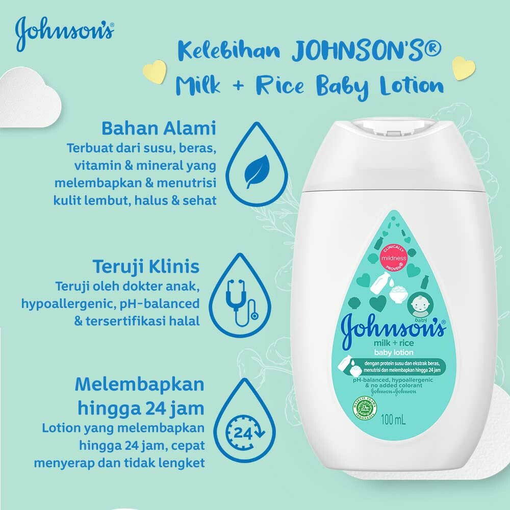 Johnson's Baby Lotion Milk and Rice