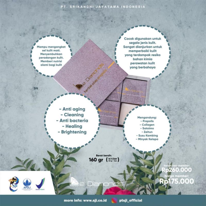 Le Diamonds Herbal Soap Propolis