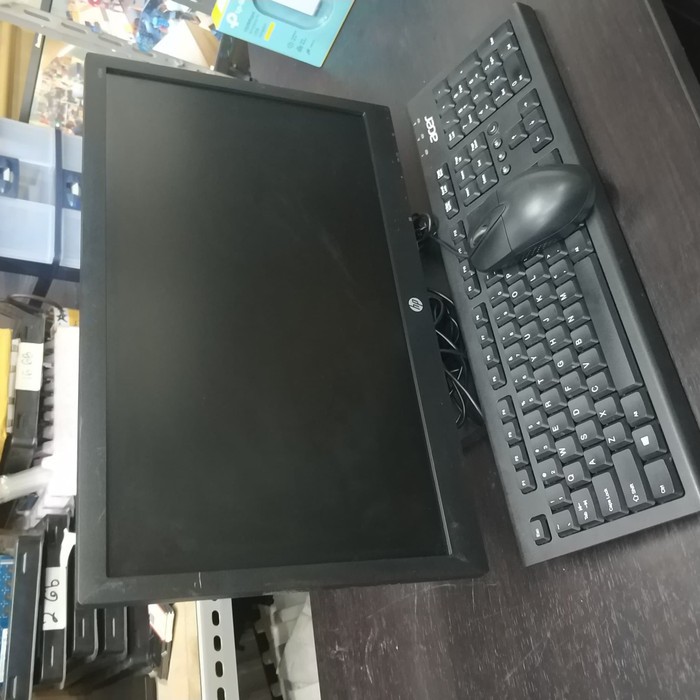 MONITOR LED HP 19&quot;WIDE V194 display + KEYBOARD MOUSE SET murah meriah