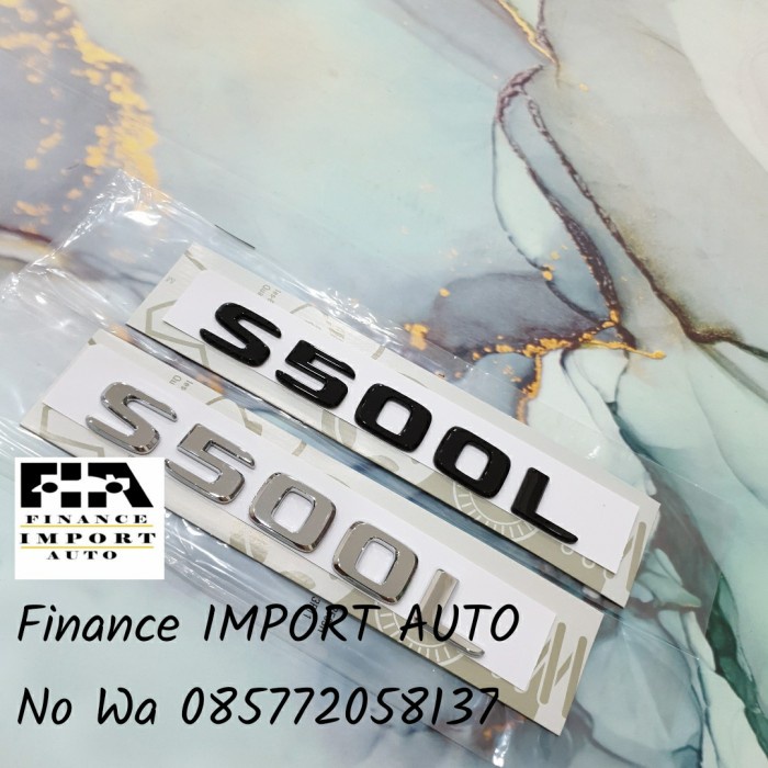 Emblem bagasi belakang S500 L emblem mercedes benz tulisan S500 L - Putih