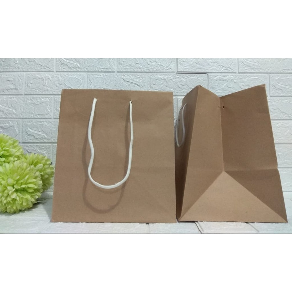 

R10B 25x22x28 Paper Bag R10 Nasi Kotak 22x22 Tas Kertas Craft Samson Coklat Tas Souvenir PBR10B