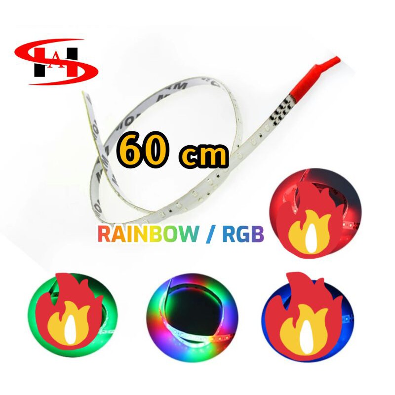 LED STROBO RUNNING 24V STRIP RGB 60CM