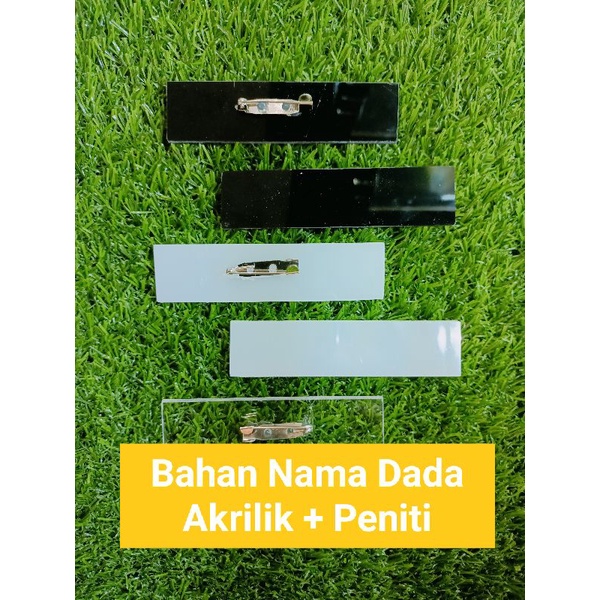

10Pcs Bahan Papan Nama Dada Akrilik + penitih