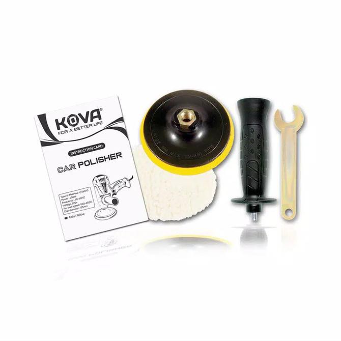 Kova Mesin Poles 5 Inch Dengan Wool Poles Disc Polisher Polish Mobil Trueliving26