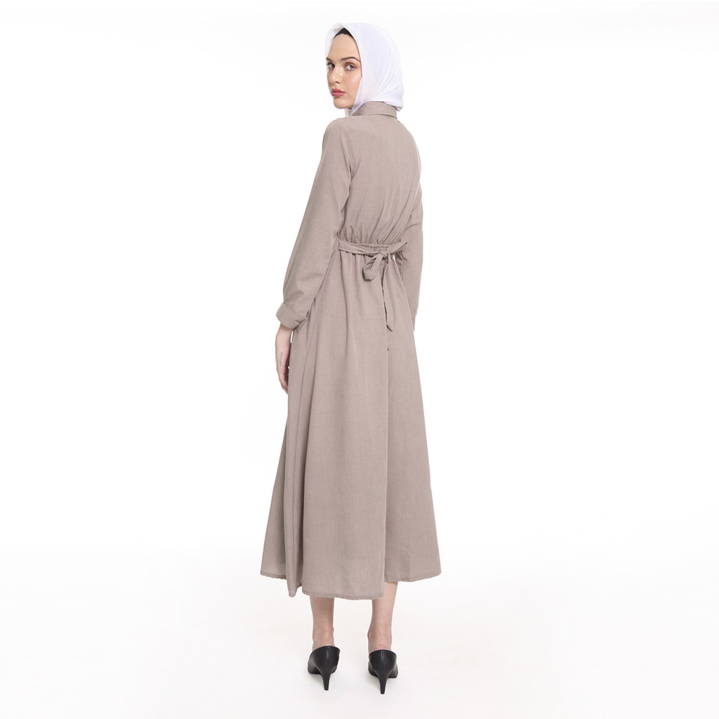 Tunik Panjang Lengan Panjang Wanita Muslimah Kancing Full - XSHOP Kara