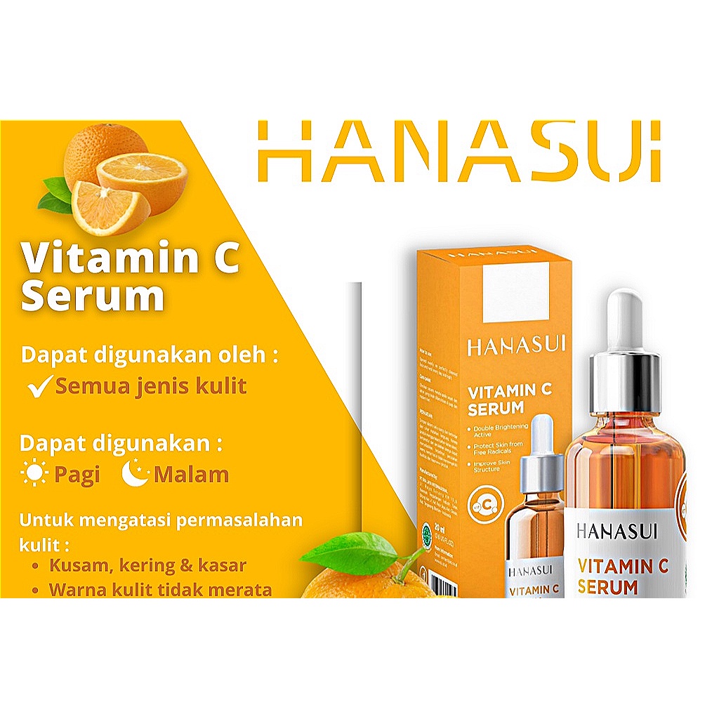 HANASUI SERUM WAJAH VITAMIN C/BPOM  PERAWATAN PENCERAH WAJAH HANASUI SERUM WAJAH/ SERUM PENGHILANG F