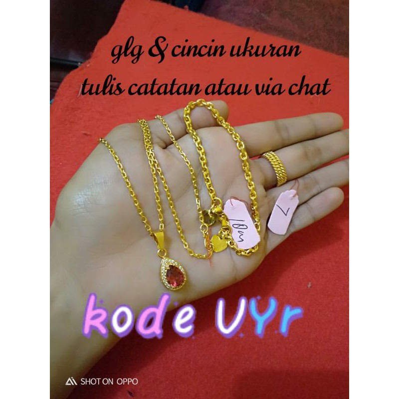 set kalung gelang cincin nori lapis ems cr ukur geser gmbr