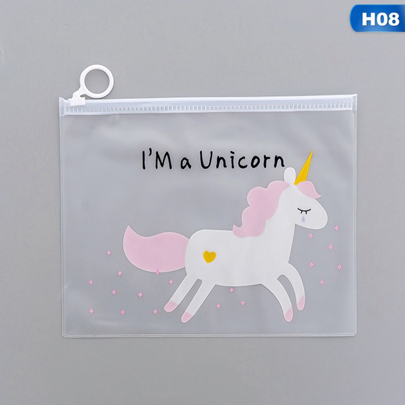 

Perlengkapan Sekolah Yo Yo Transparent Cute Girl Heart Ring File Bag Creative Small Fresh Storage