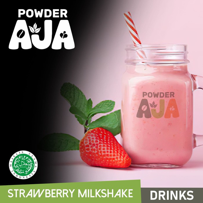 

POWDER AJA - 1KG POWDER DRINK RASA STRAWBERRY MILKSHAKE