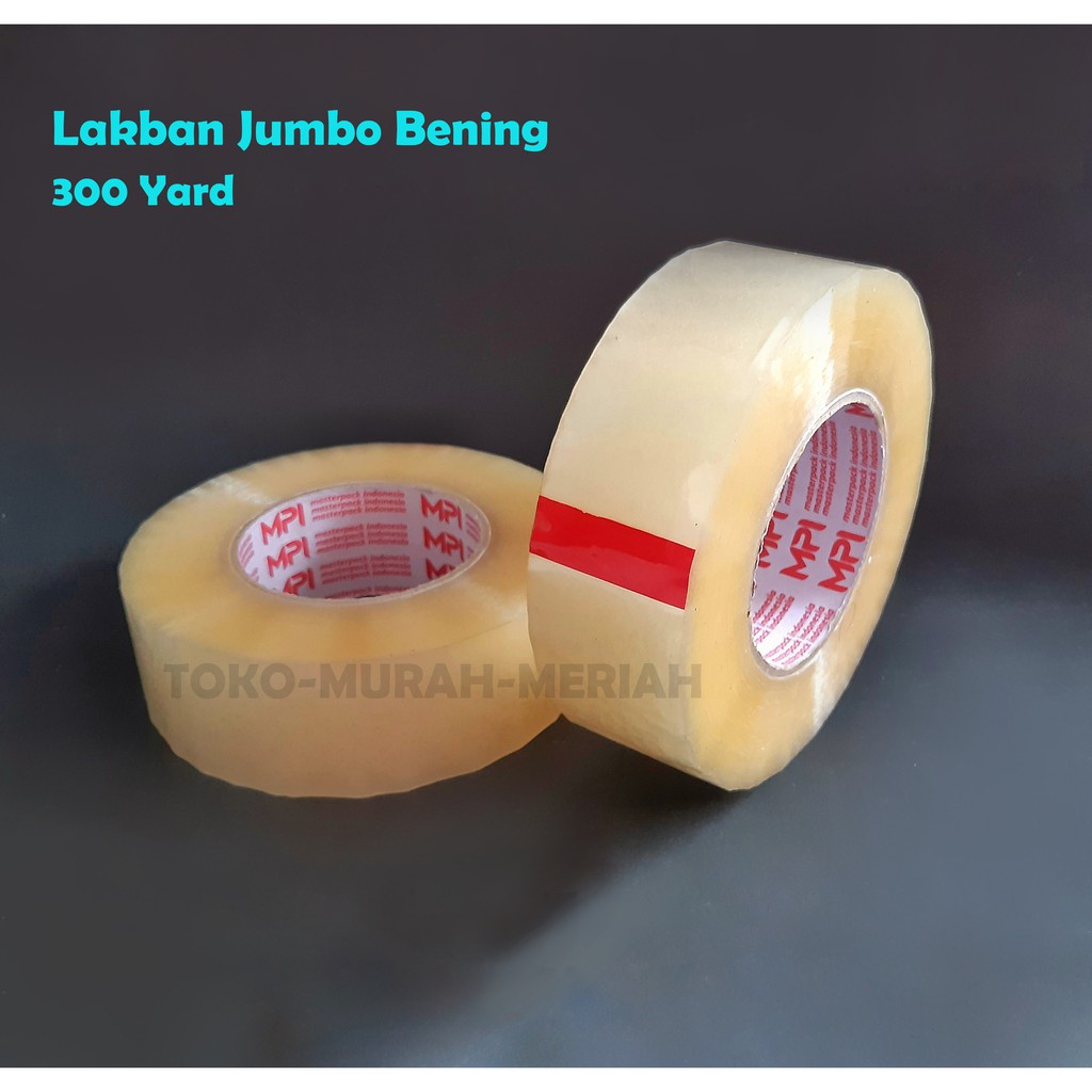 Lakban 300 Yard Bening Jumbo Super Premium Master Pack Indonesia