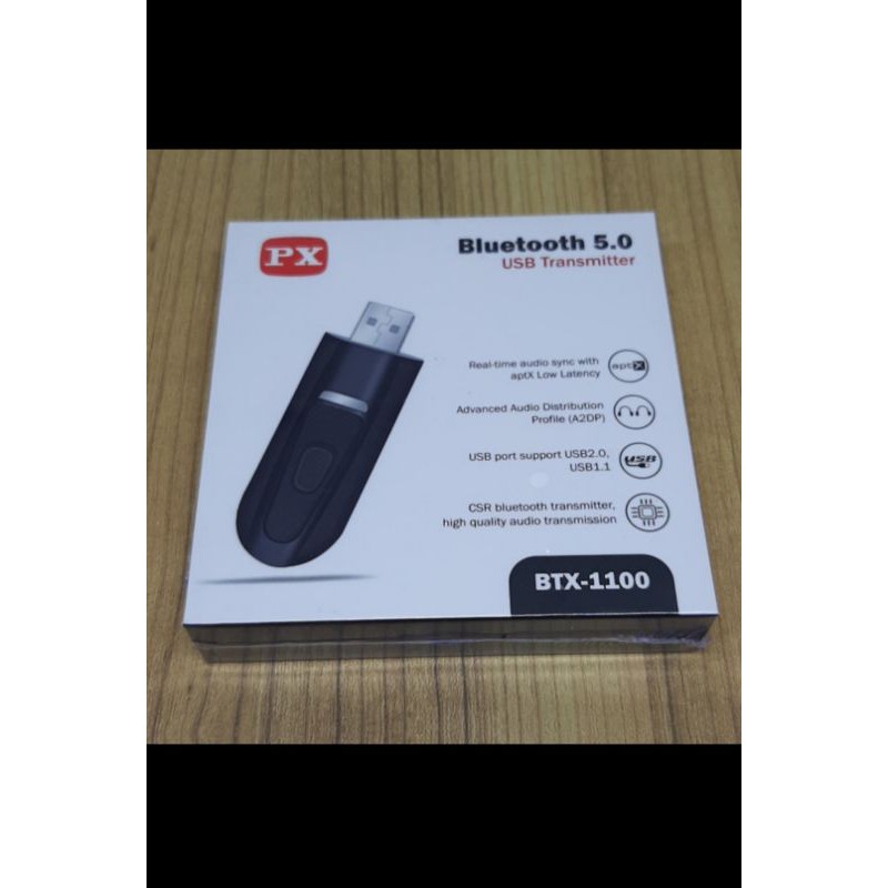USB BLUETOOTH TRANSMITTER AUDIO 5,0 HD STERO TANPA DRIVER PX BTX-1100