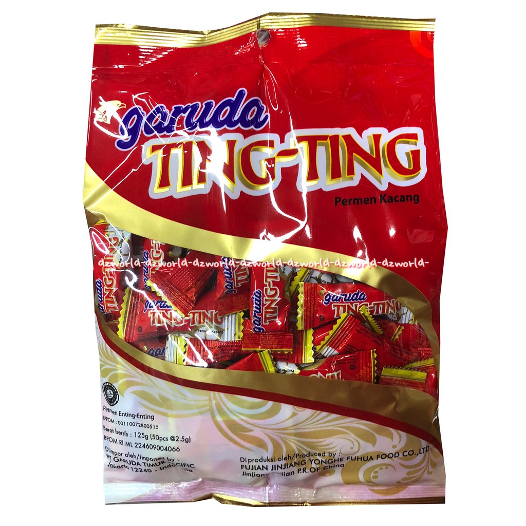 Garuda Ting Ting Nut 125gr Chewy Permen Kacang Isi 50pcs