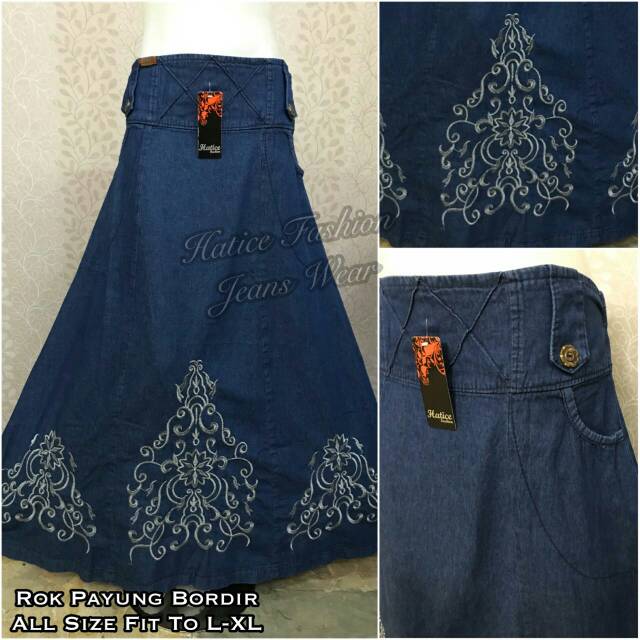 rok levis payung bordir jumbo