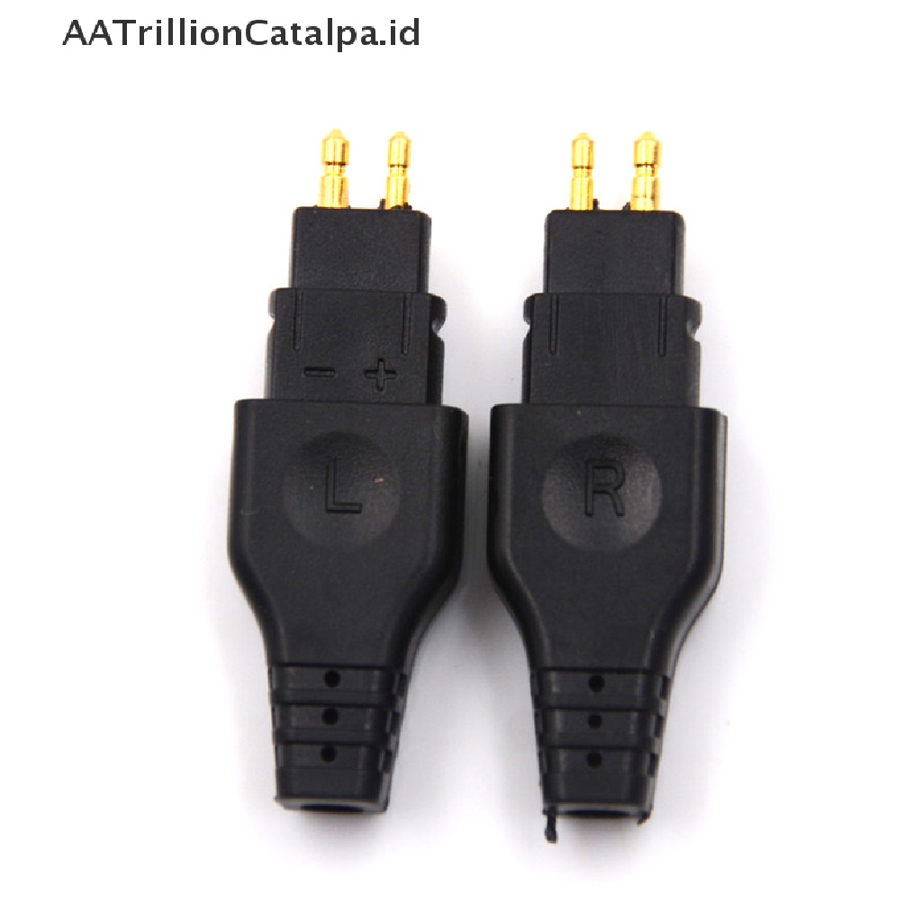 1 Pasang Konektor Mini Plug Lapis Emas Hitam HD650 HD600 HD565 HD580