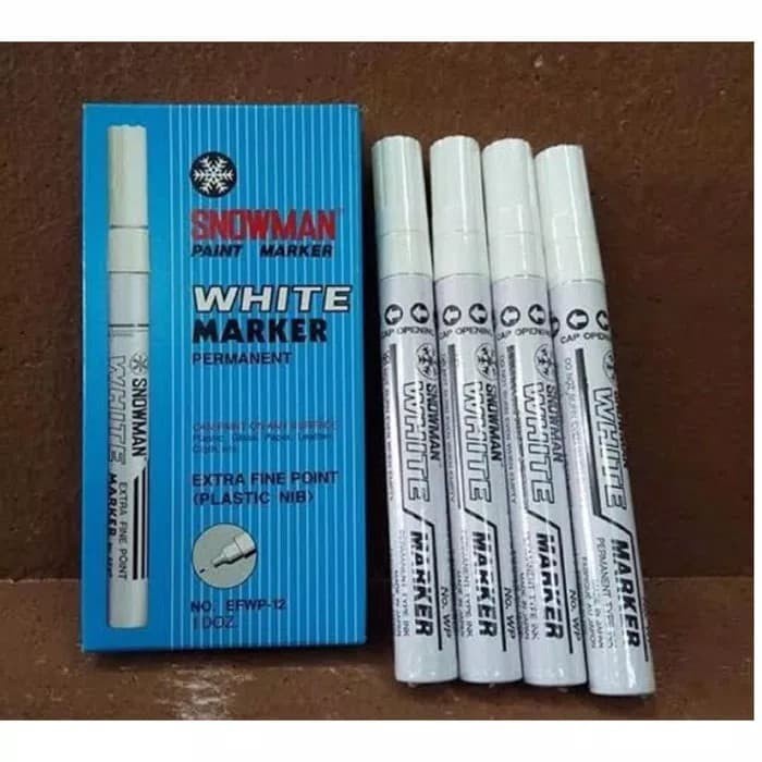 

Hadir Spidol Snowman Paint Marker White Bergaransi