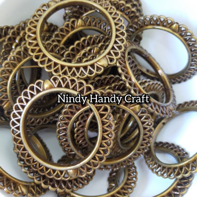 Ornamen Hias Bakaran Bulat - Atg bakaran Etnik - Manik Bakaran