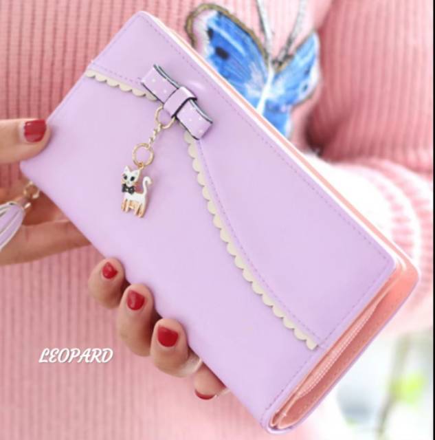 MOCHILLA STORE BAGS &amp; DOMPET - DOMPET WANITA D03 DOVE KELLY BELLY LONG KOREAN FASHION WALLET