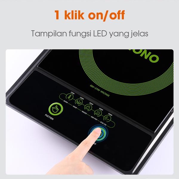 Kompor Listrik Induksi Samono 600W Orange Waterproof Murah WS-01