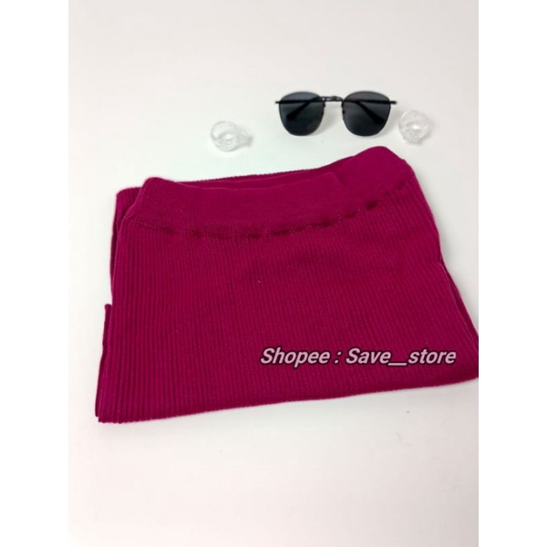 Rok Span Rajut • Rok Rajut Premium • Rok Span Rajut Knitted • Rok Rajut Knitted-MAGENTA