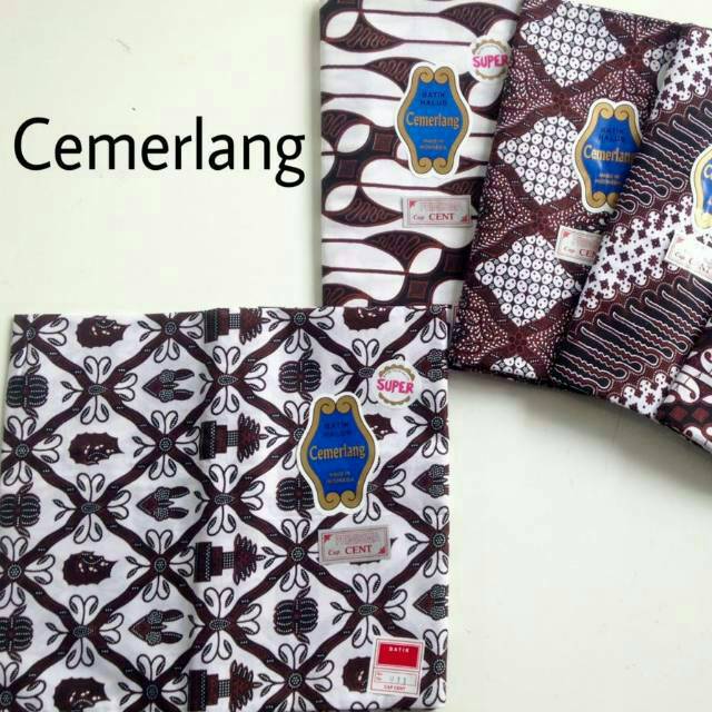 Kain Batik CEMERLANG Putih Jogja Samping Kain Panjang Kebat Tapih Jarit Jarik Katun