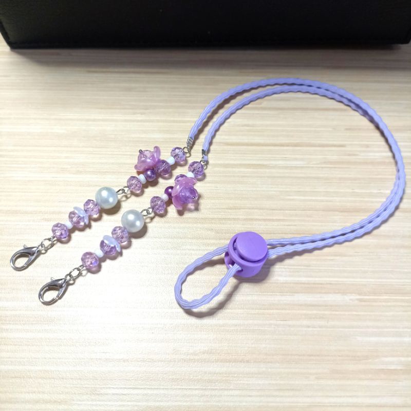 STRAP MASKER KONEKTOR 2IN1 KRISTAL