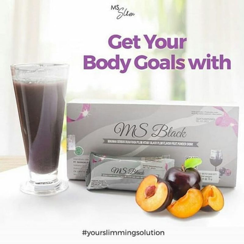 MS Slim Black / Black plum Slimming Drink MS Glow
