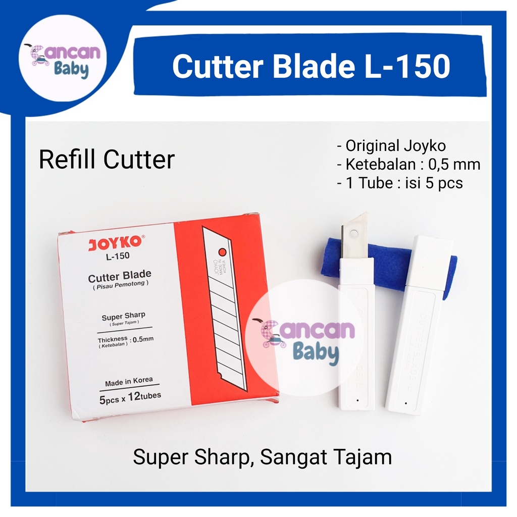 

Joyko Cutter Blade Joyco L150 Refill Pisau Pemotong Besar 1 Tube 5 pcs