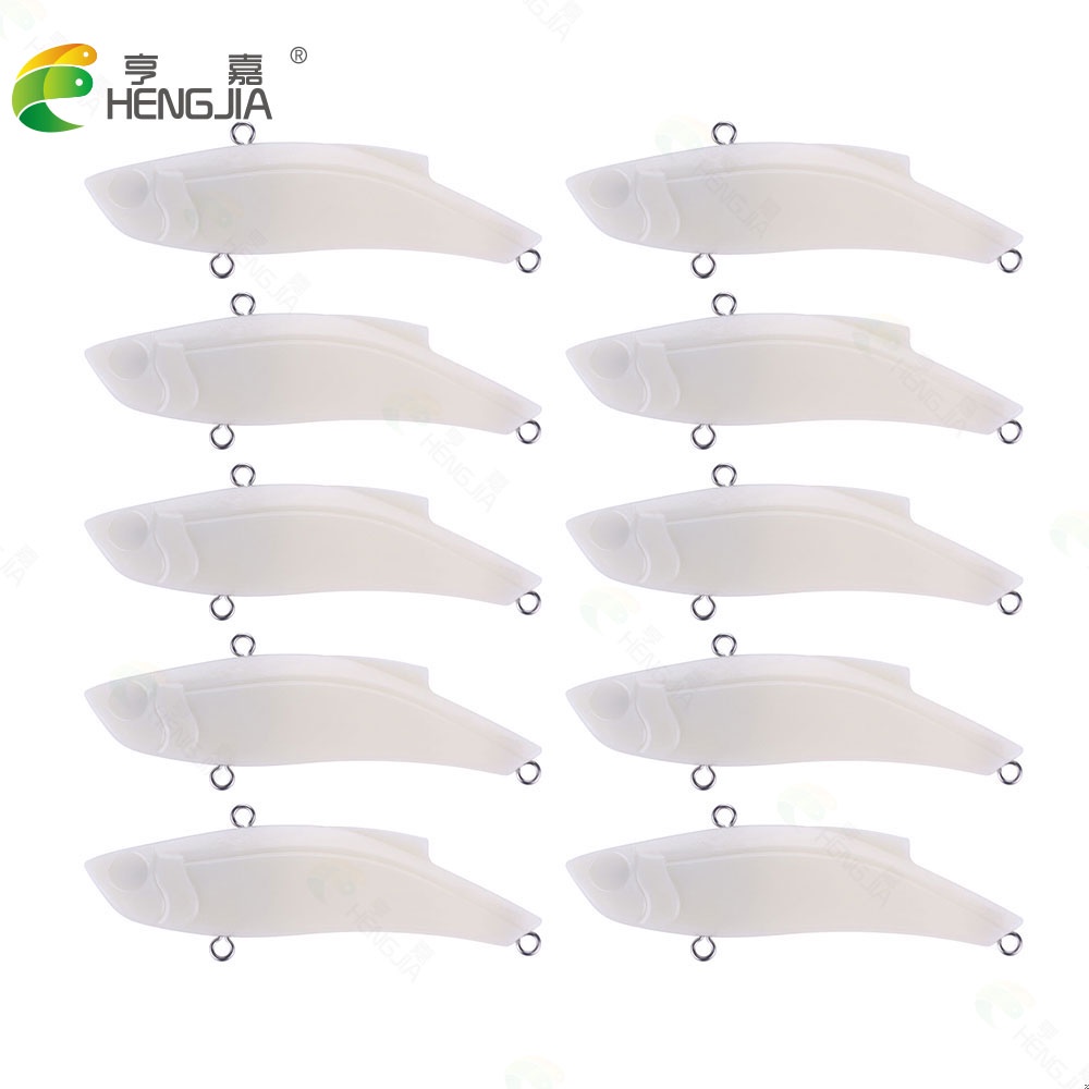 Hengjia 10pcs / Lot Umpan Pancing Vib Bentuk Ikan Imitasi 9cm 26g Tanpa Cat