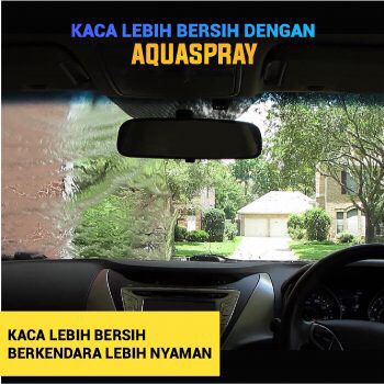 AQUA SPRAY - PERFECT GLASS PEMBERSIH JAMUR KACA MOBIL BONUS LAP MICROFIBER DAN WIPER KACA