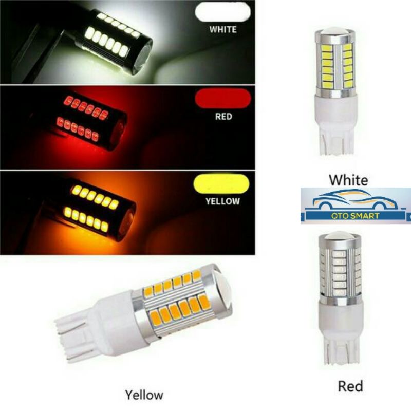 Lampu LED Sein Reting Sen T20 7440 LED Mata 33 SMD Super Bright Lampu Mobil