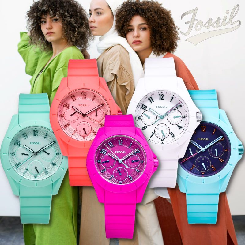 Jam Tangan Pria Merk Fossil Original Rabber Baterai