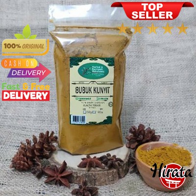 

50GRAM KUNYIT TUMERIC BUBUK POWDER ASLI OBAT HERBAL JAMU ALAMI REMPAH JSR 50GRAM