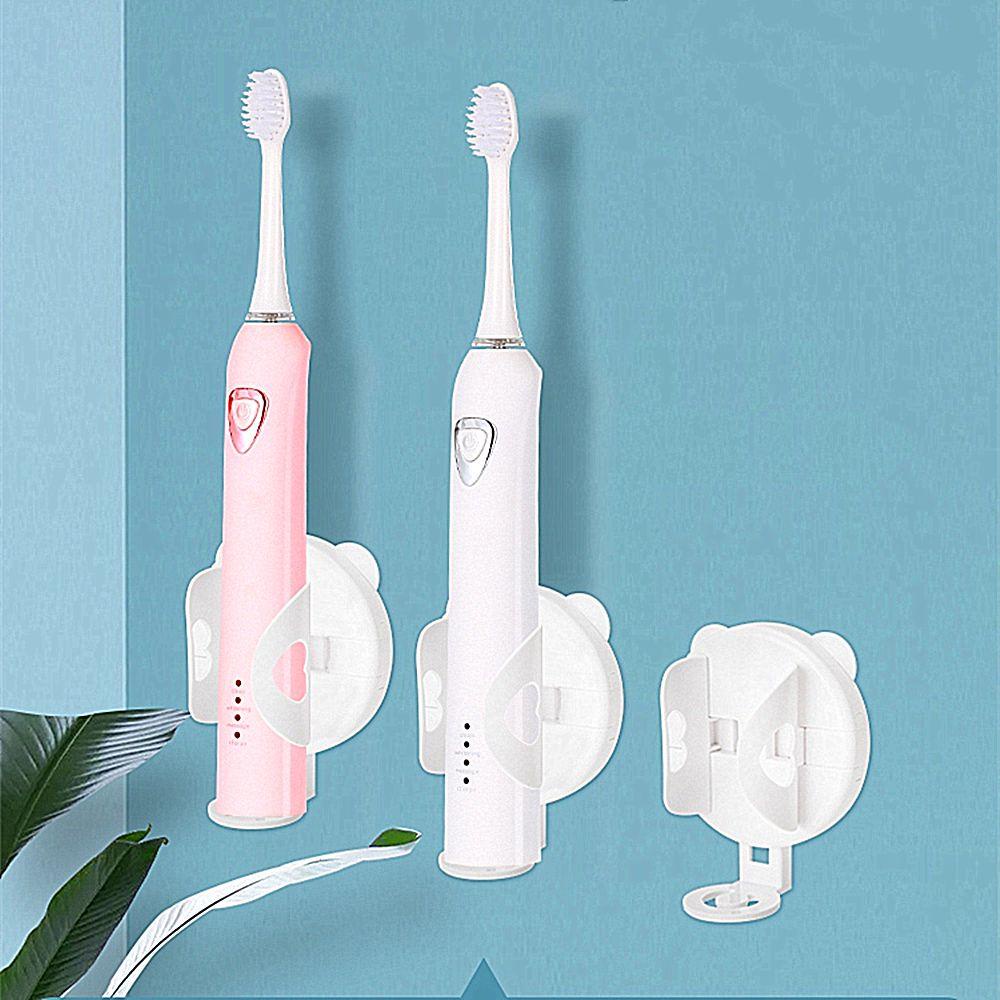 Solighter Tempat Sikat Gigi Elektrik Creative Stand Auto Lock &amp; Release Adhesive Bathroom Holder