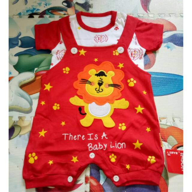 Baju jumper bayi baju kodok 2pc karakter baby lion