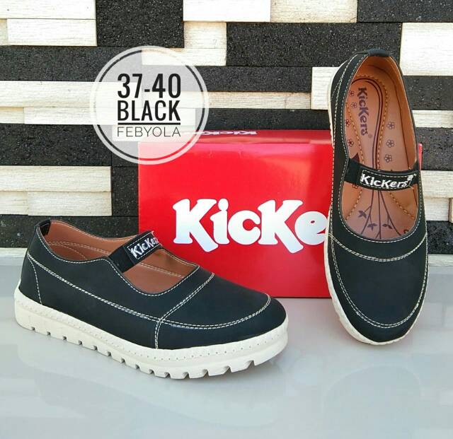 SEPATU FLAT ALAS KARET TERBARU KICKERS KODE AULIA31